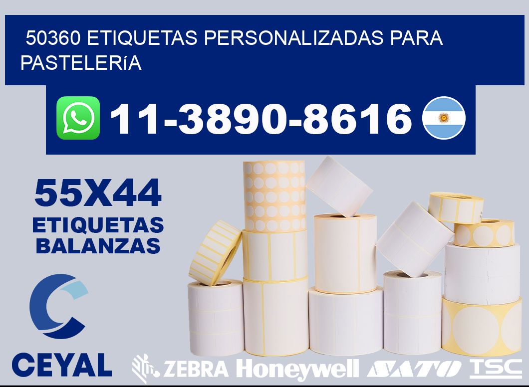 50360 etiquetas personalizadas para pastelería