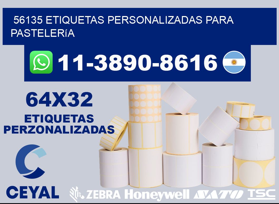 56135 etiquetas personalizadas para pastelería