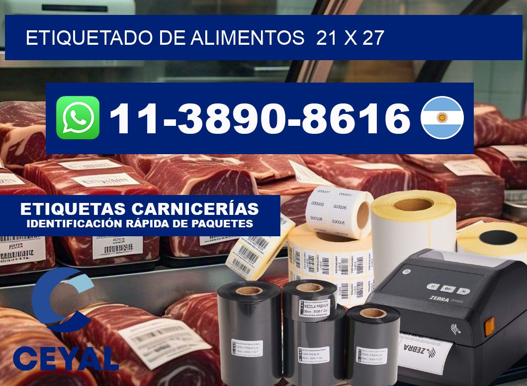 Etiquetado de alimentos  21 x 27