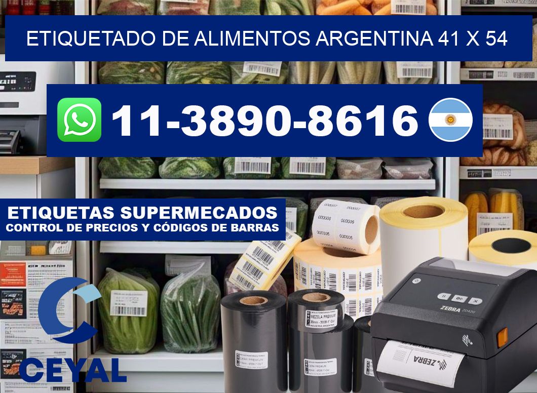 Etiquetado de alimentos Argentina 41 x 54