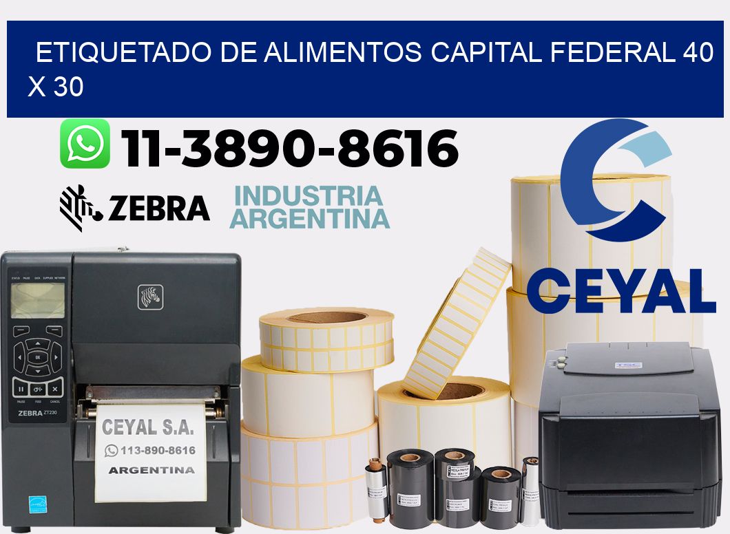 Etiquetado de alimentos capital federal 40 x 30