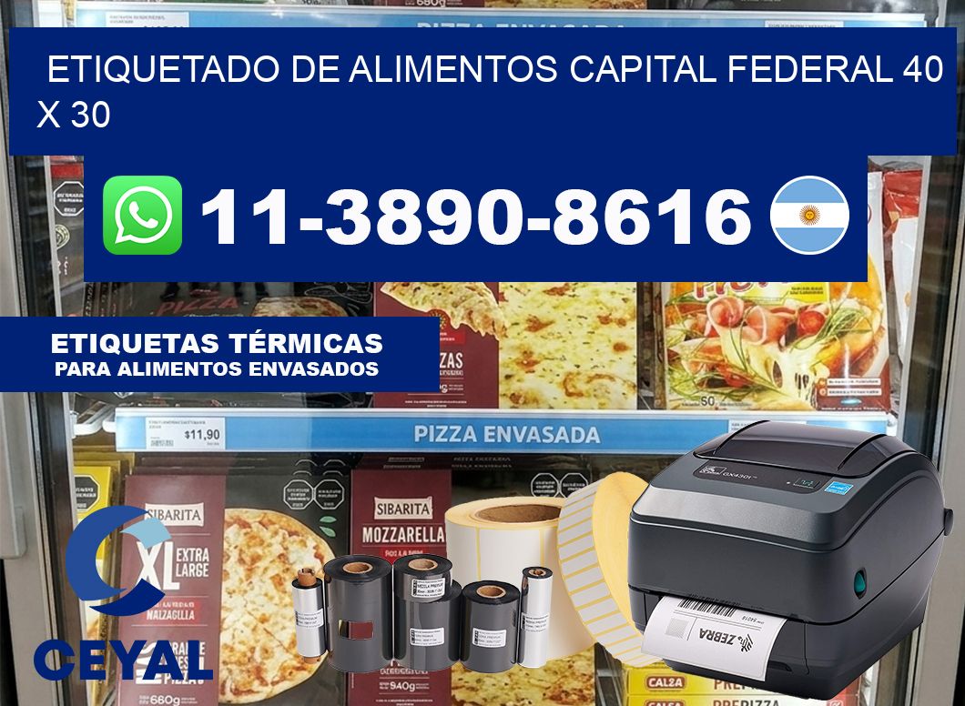 Etiquetado de alimentos capital federal 40 x 30