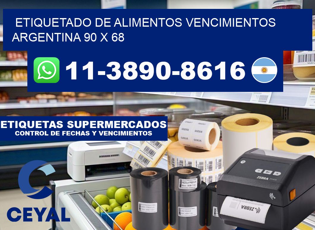 Etiquetado de alimentos vencimientos Argentina 90 x 68
