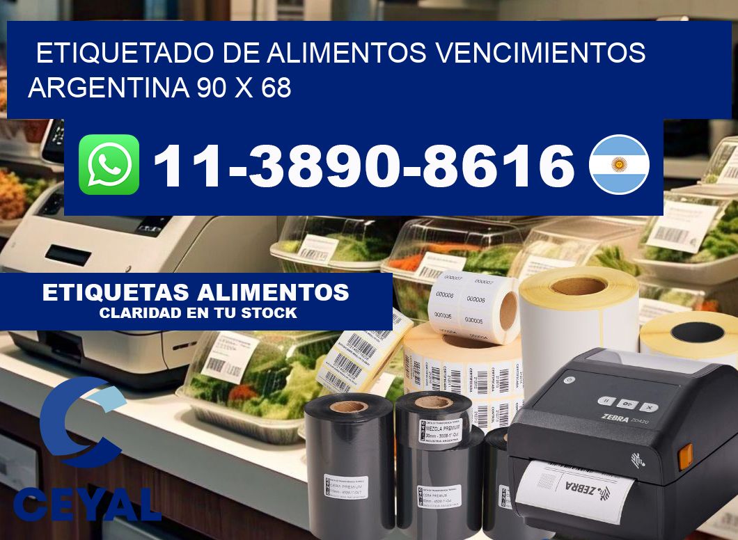 Etiquetado de alimentos vencimientos Argentina 90 x 68