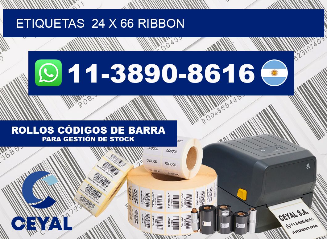 Etiquetas  24 x 66 ribbon