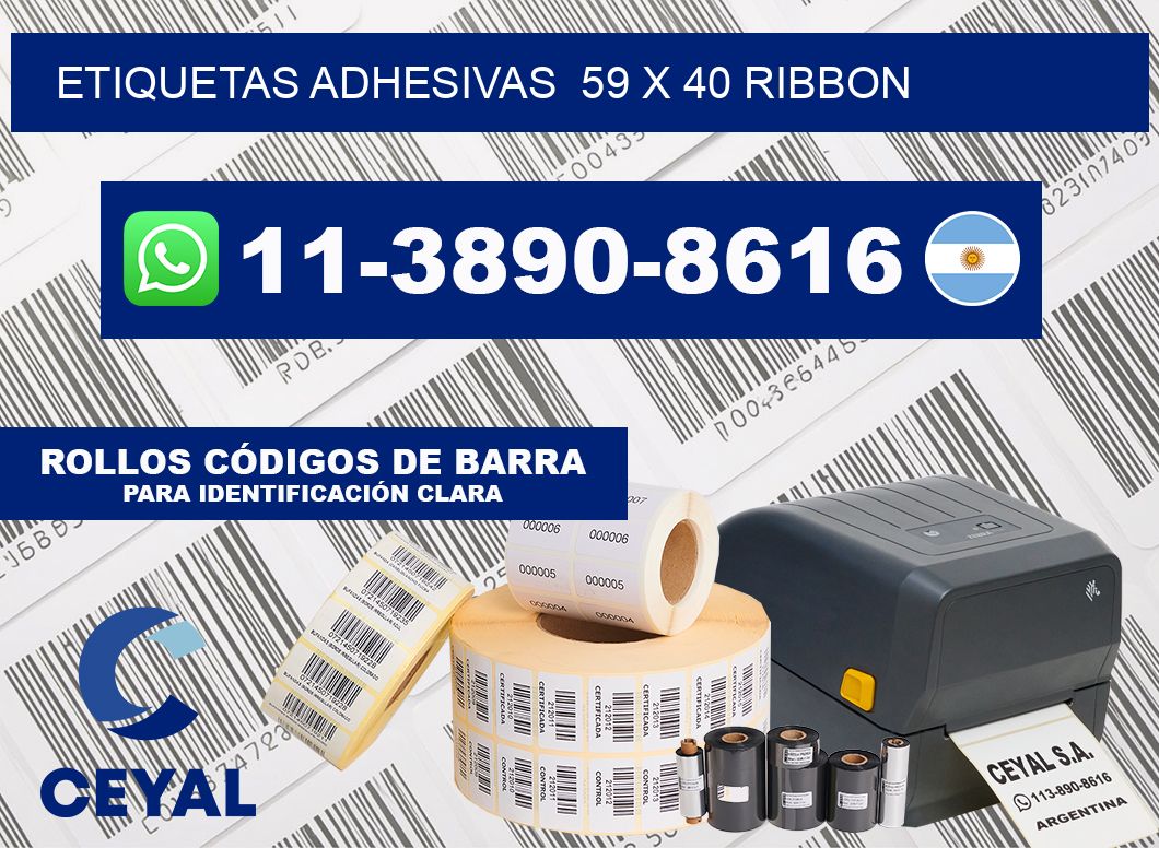 Etiquetas adhesivas  59 x 40 ribbon