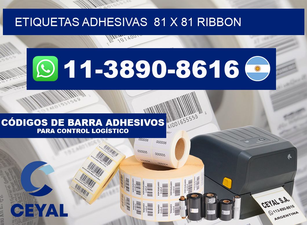 Etiquetas adhesivas  81 x 81 ribbon