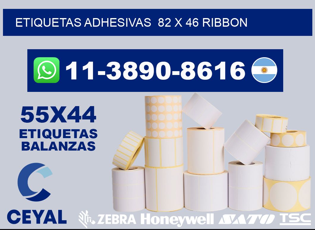 Etiquetas adhesivas 82 x 46 ribbon