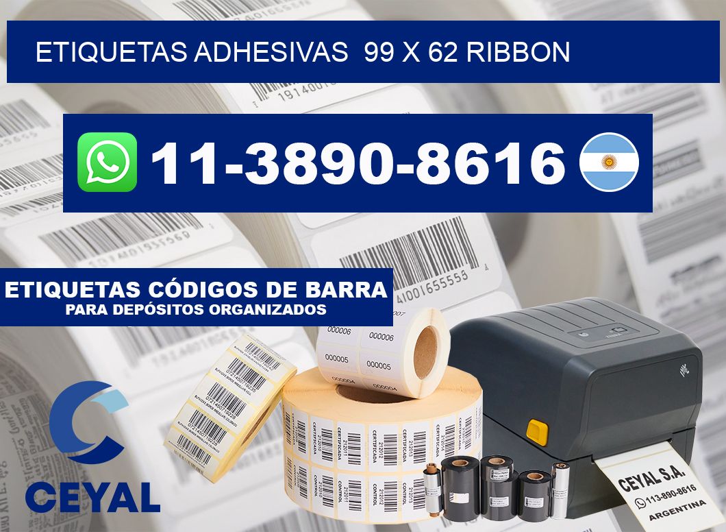 Etiquetas adhesivas  99 x 62 ribbon