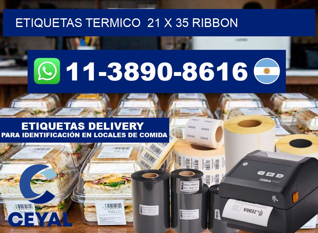 Etiquetas termico  21 x 35 ribbon