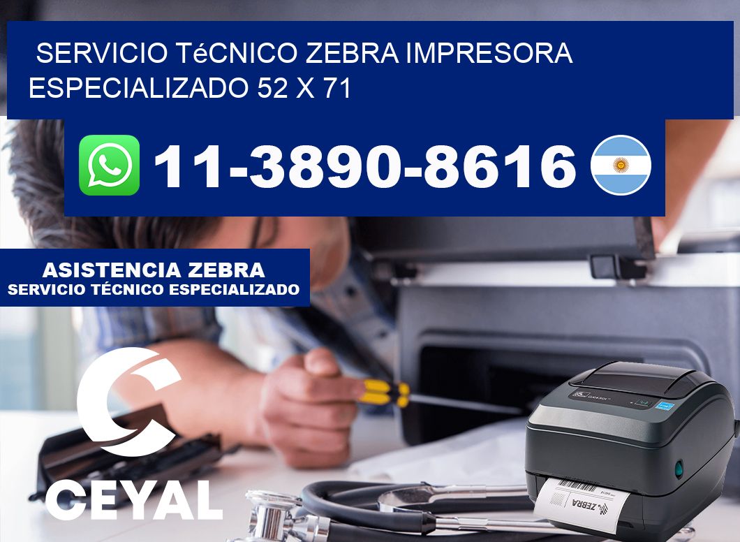 Servicio Técnico Zebra Impresora Especializado 52 x 71