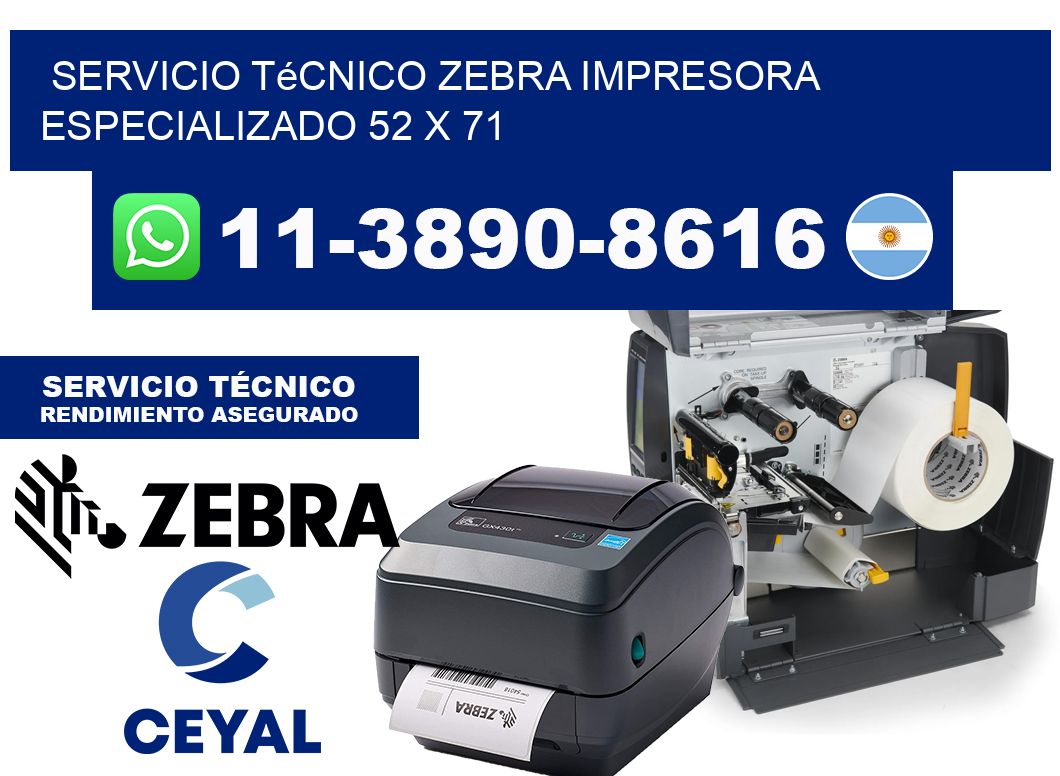 Servicio Técnico Zebra Impresora Especializado 52 x 71