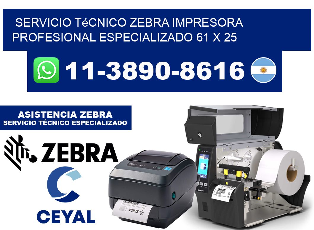 Servicio Técnico Zebra Impresora Profesional Especializado 61 x 25