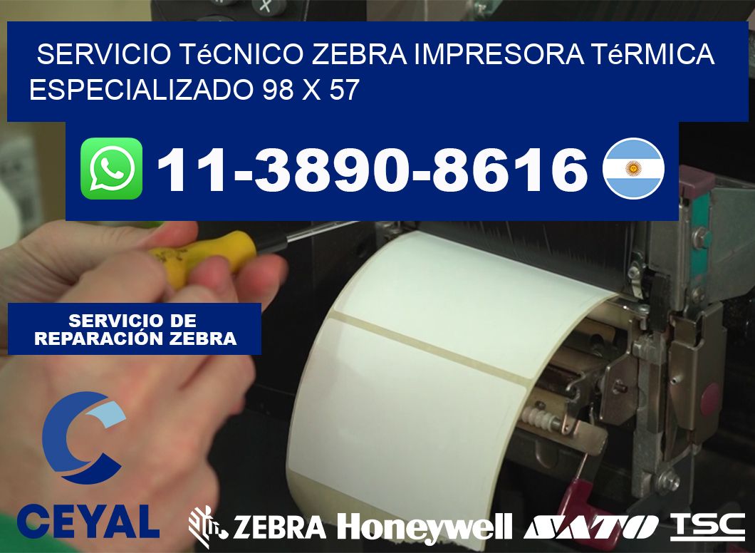 Servicio Técnico Zebra Impresora Térmica Especializado 98 x 57