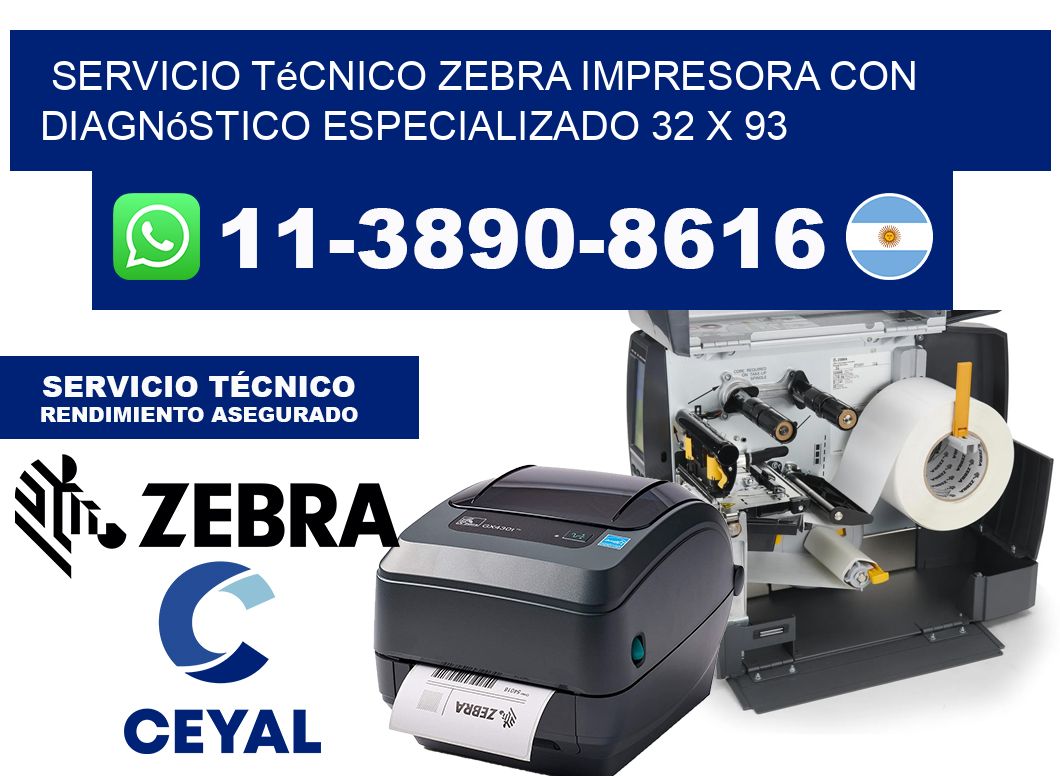 Servicio Técnico Zebra Impresora con Diagnóstico Especializado 32 x 93