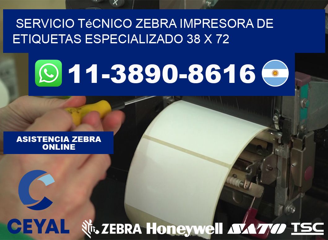 Servicio Técnico Zebra Impresora de Etiquetas Especializado 38 x 72