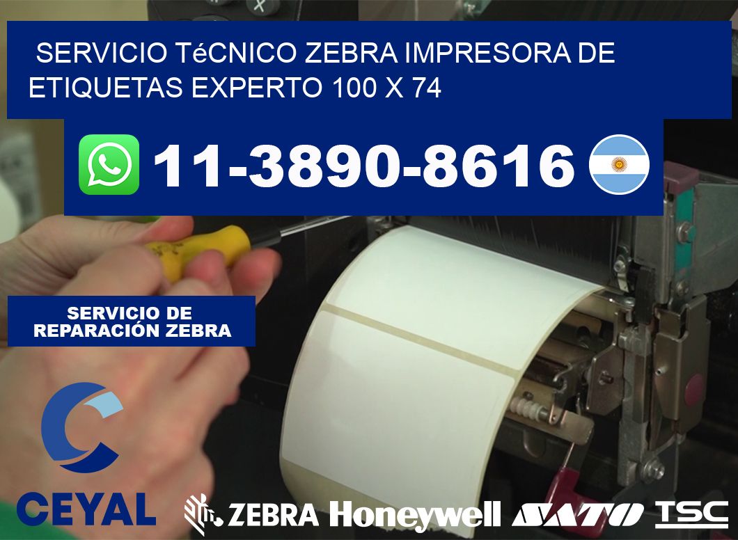 Servicio Técnico Zebra Impresora de Etiquetas Experto 100 x 74