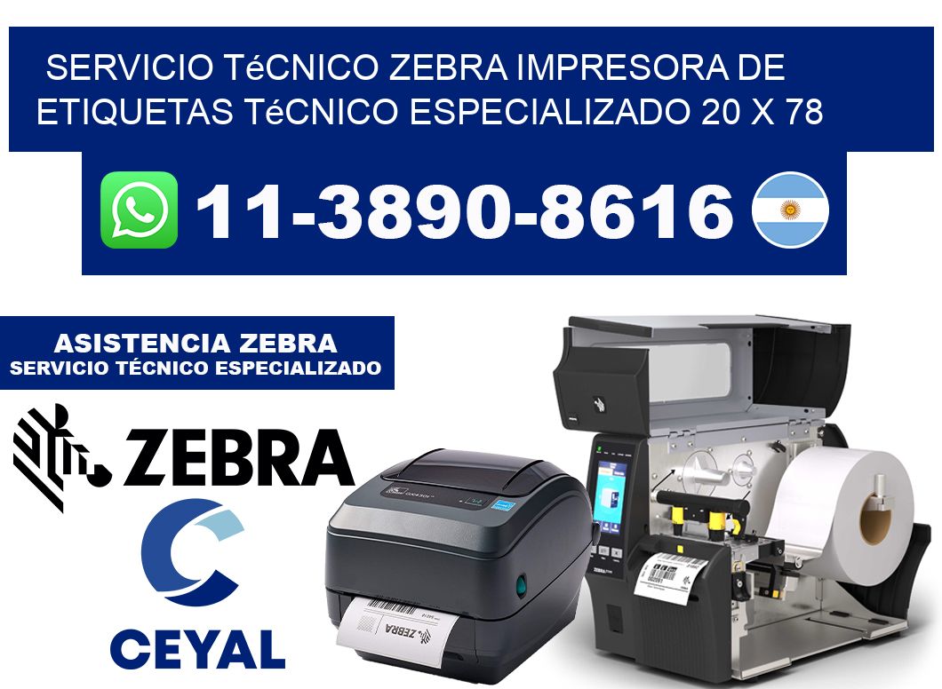 Servicio Técnico Zebra Impresora de Etiquetas Técnico Especializado 20 x 78