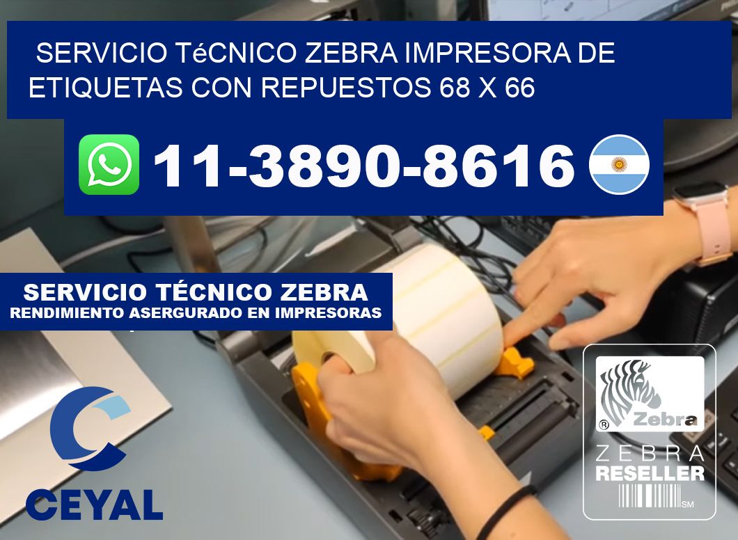 Servicio Técnico Zebra Impresora de Etiquetas con Repuestos 68 x 66