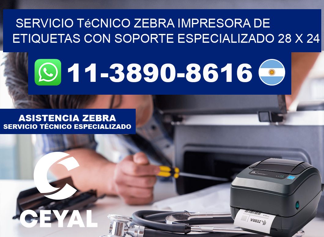 Servicio Técnico Zebra Impresora de Etiquetas con Soporte Especializado 28 x 24