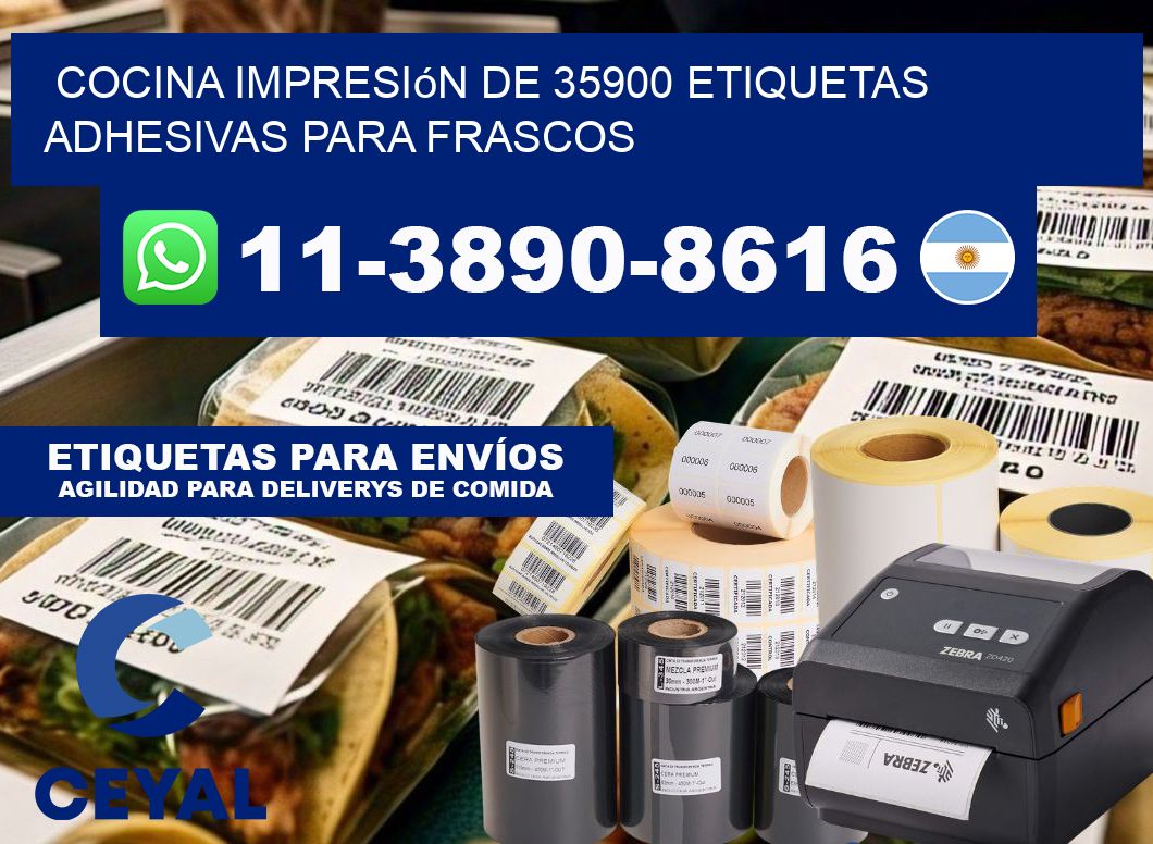 cocina impresión de 35900 etiquetas adhesivas para frascos
