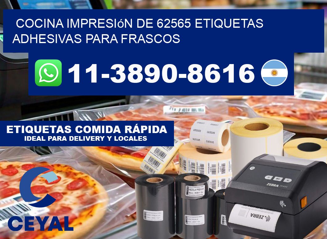 cocina impresión de 62565 etiquetas adhesivas para frascos