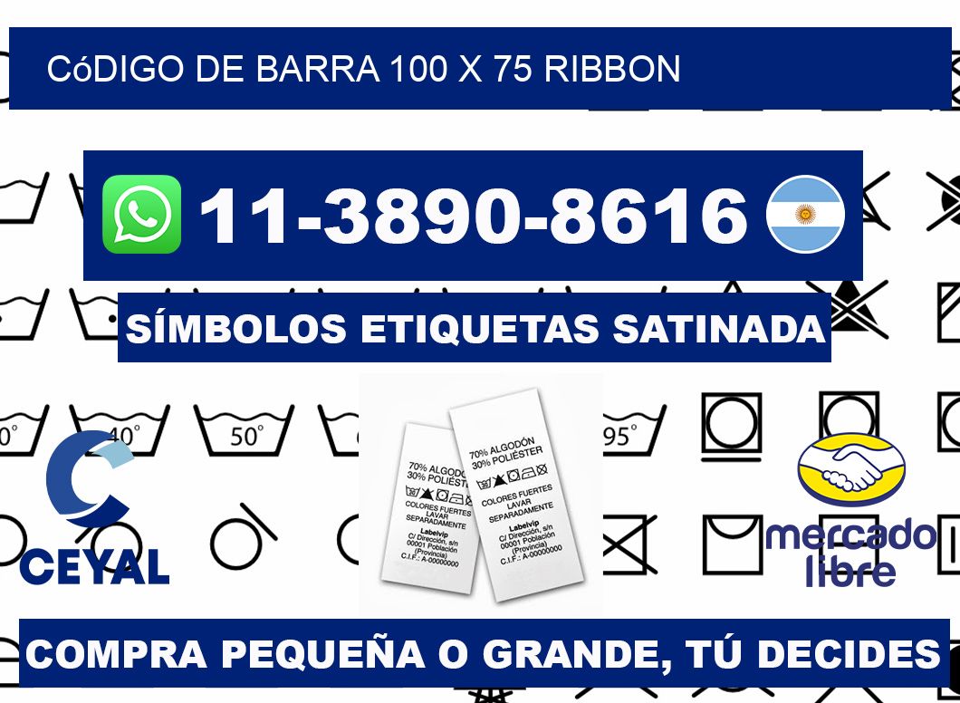 código de barra 100 x 75 ribbon