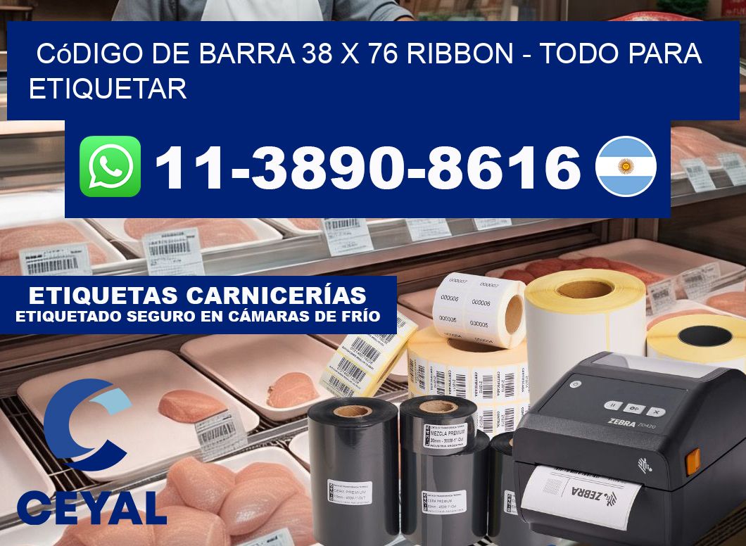 código de barra 38 x 76 ribbon - Todo para Etiquetar