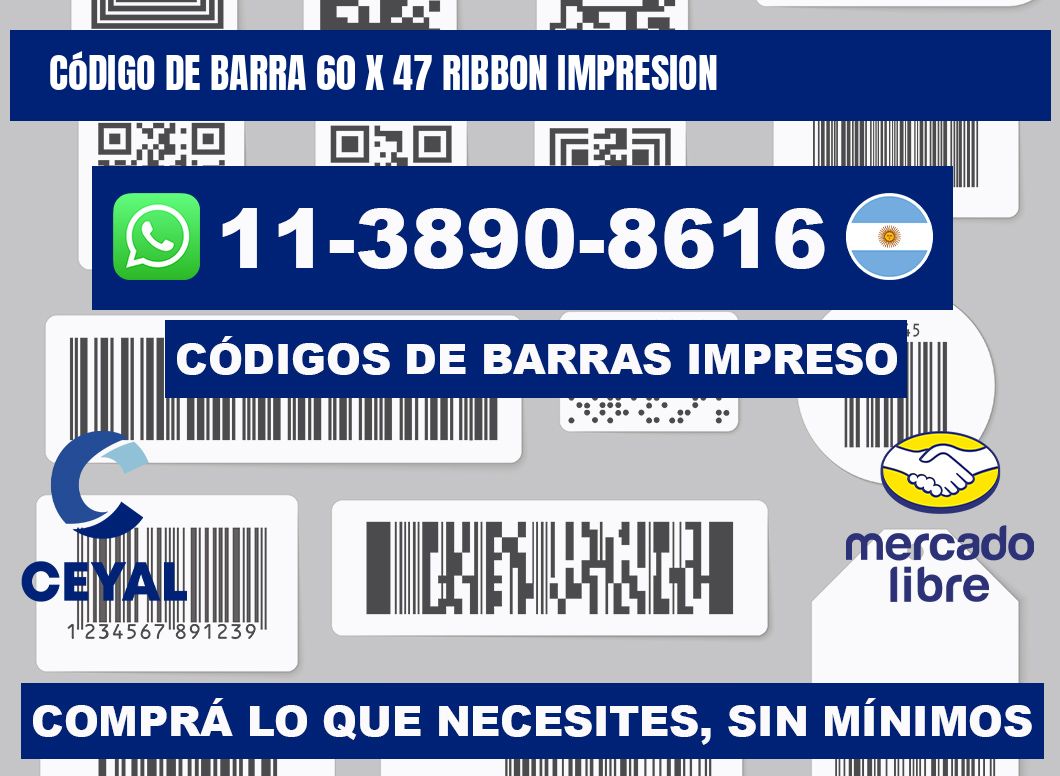 código de barra 60 x 47 ribbon impresion