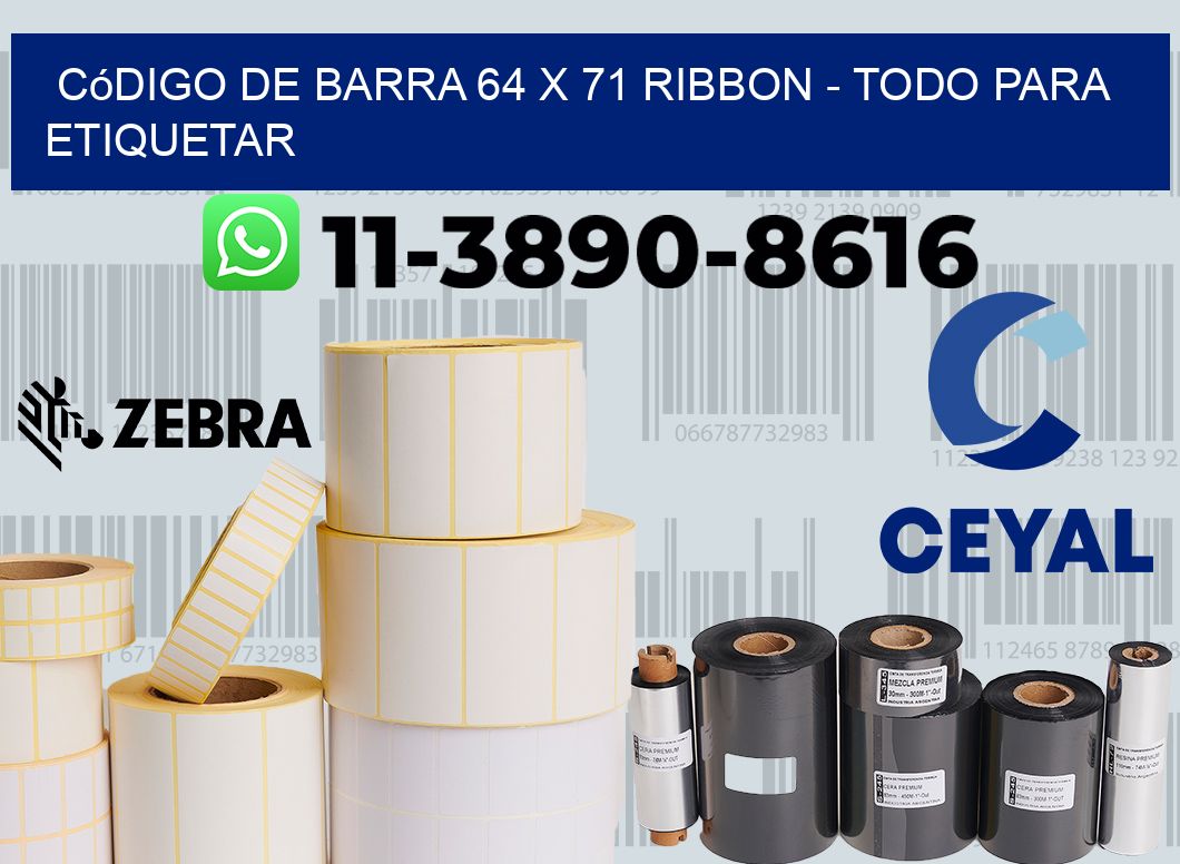 código de barra 64 x 71 ribbon – Todo para Etiquetar