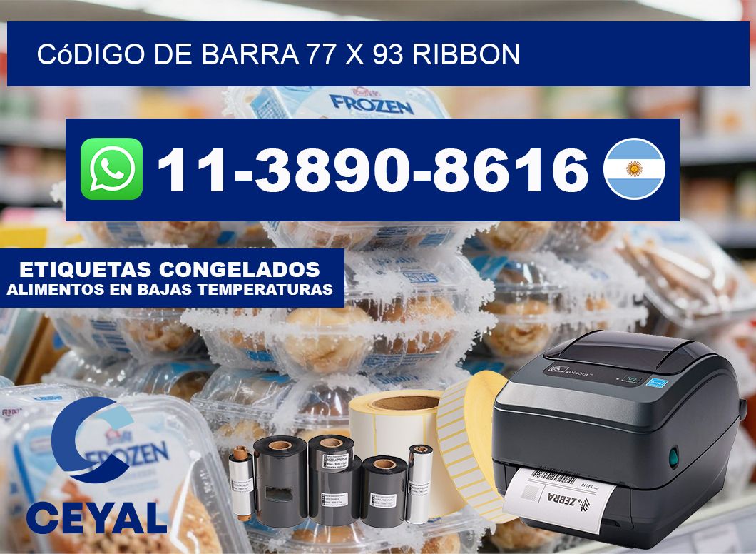 código de barra 77 x 93 ribbon