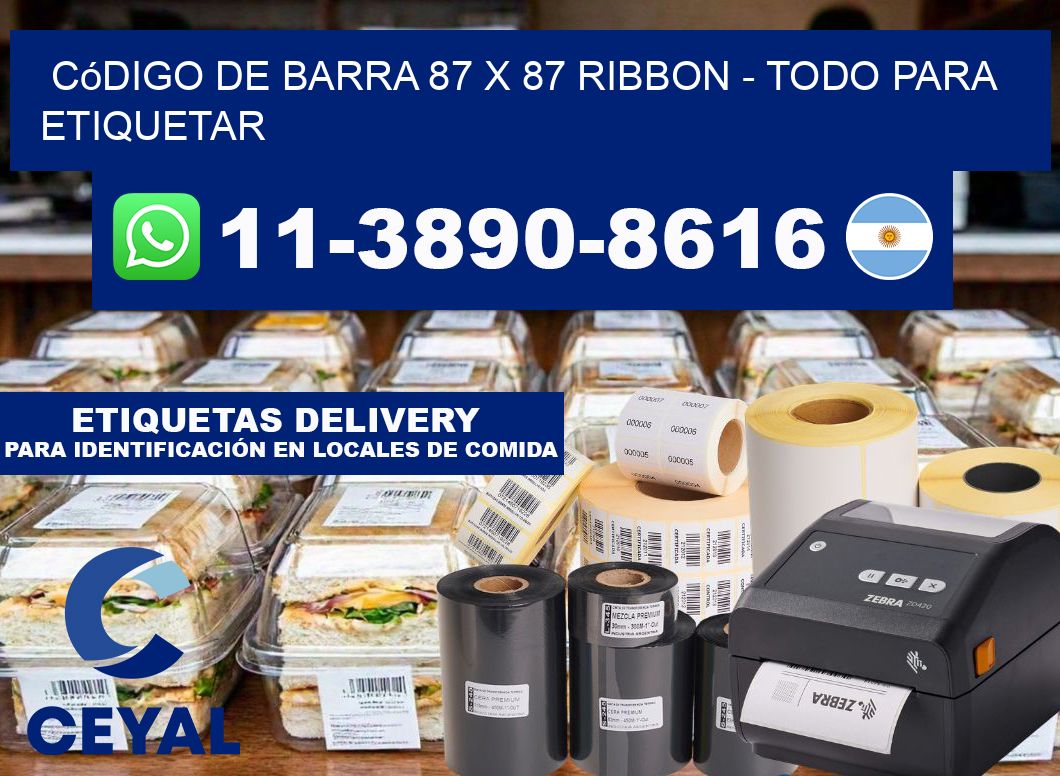 código de barra 87 x 87 ribbon - Todo para Etiquetar