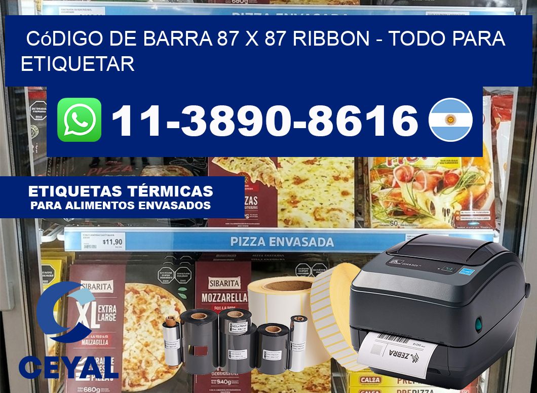 código de barra 87 x 87 ribbon – Todo para Etiquetar