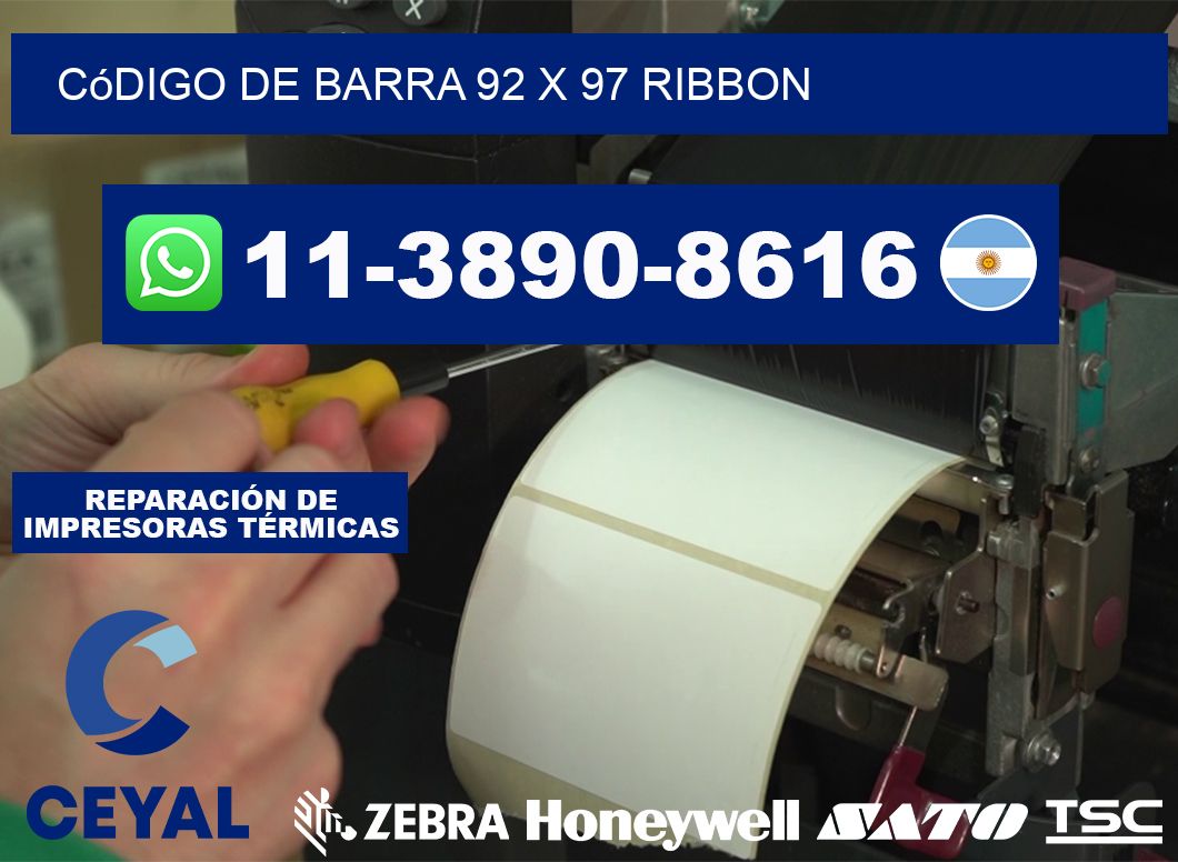 código de barra 92 x 97 ribbon