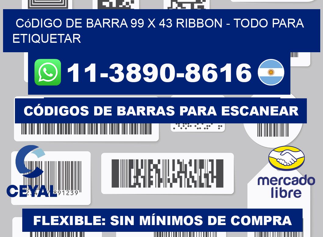 código de barra 99 x 43 ribbon - Todo para Etiquetar