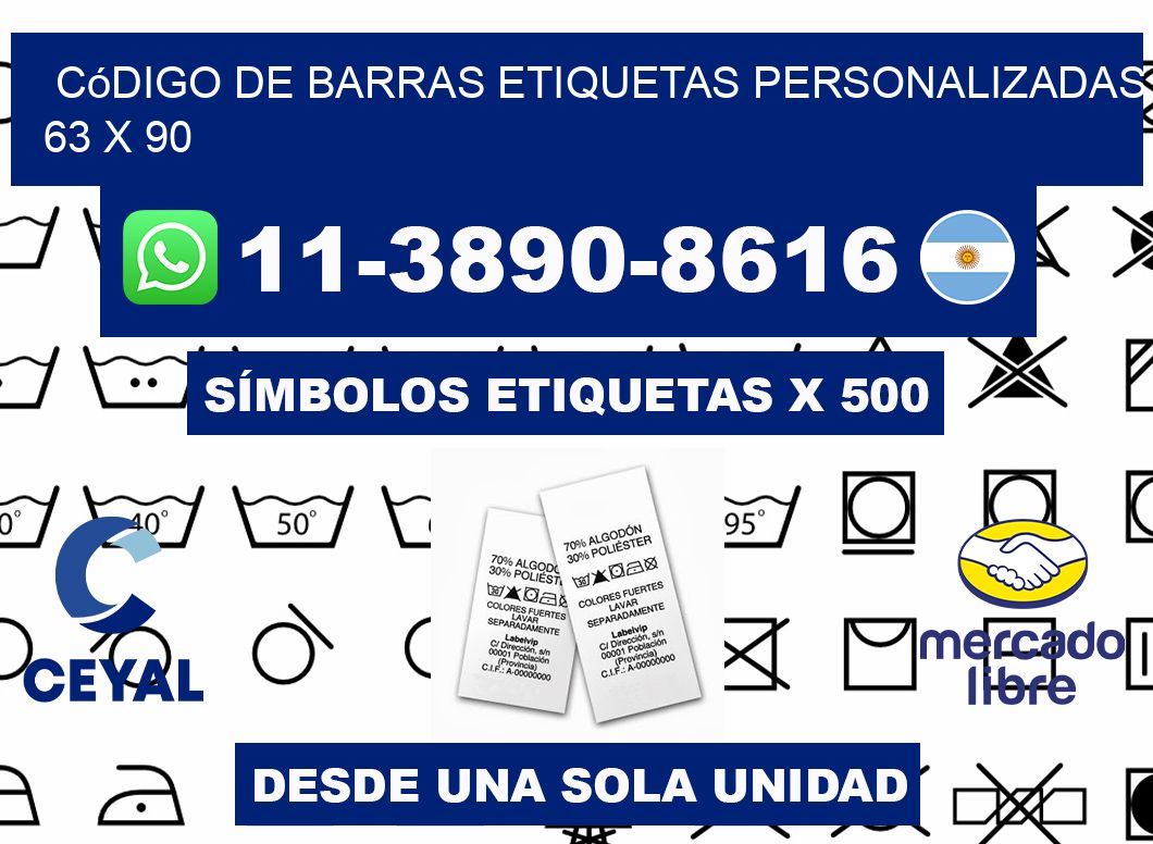 código de barras etiquetas personalizadas 63 x 90