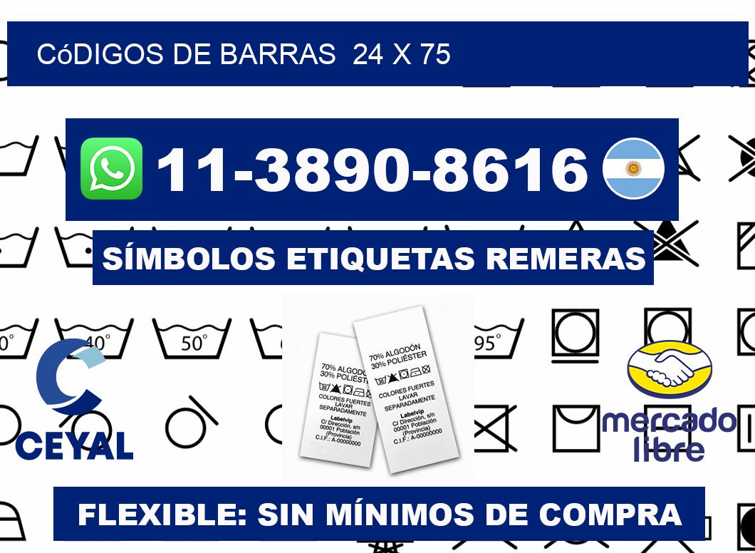 códigos de barras 24 x 75