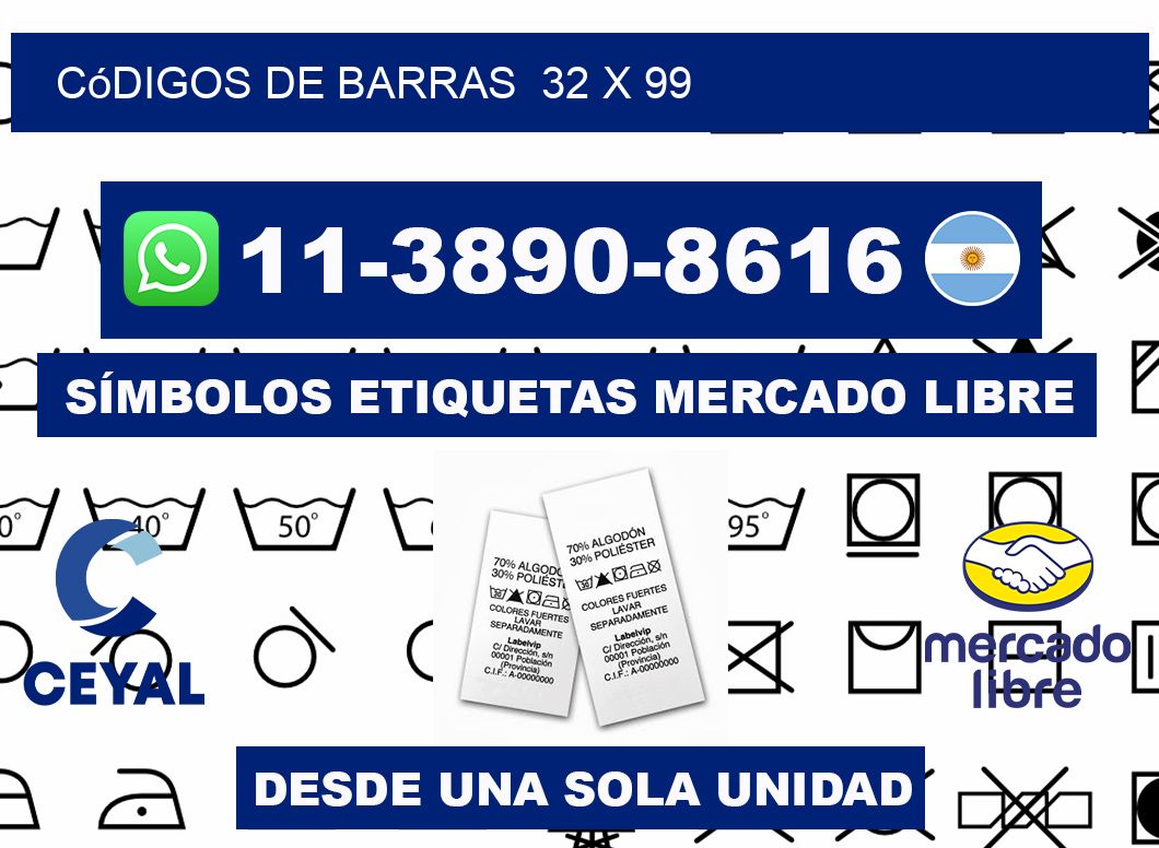 códigos de barras  32 x 99