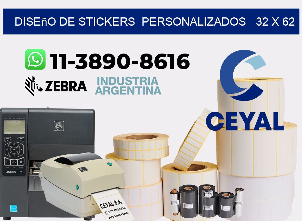 diseño de stickers  personalizados   32 x 62