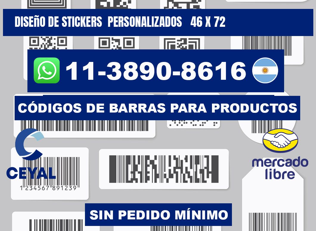 diseño de stickers  personalizados   46 x 72