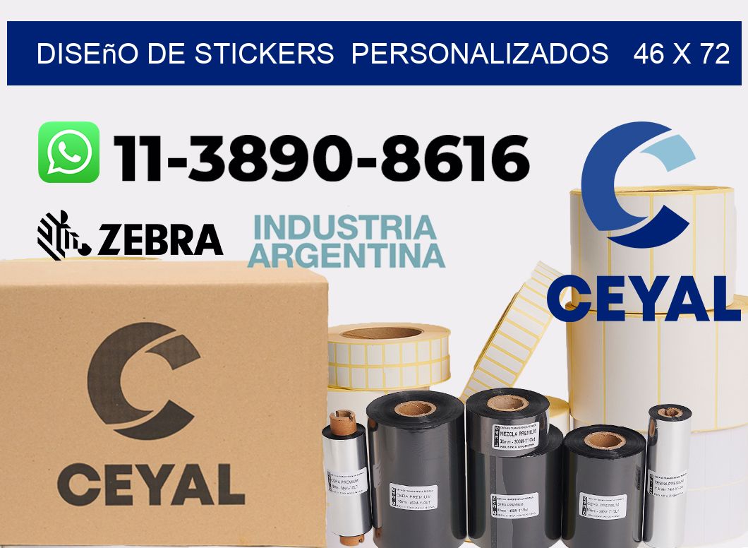 diseño de stickers  personalizados   46 x 72