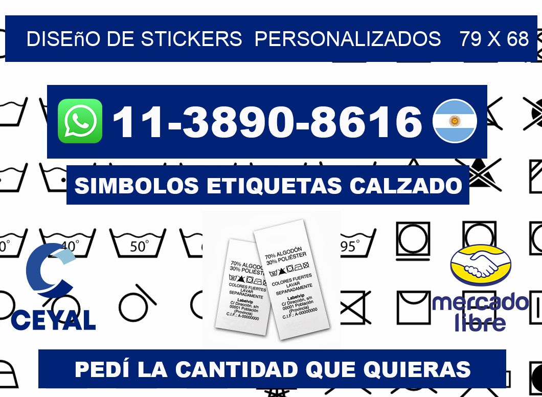 diseño de stickers personalizados 79 x 68