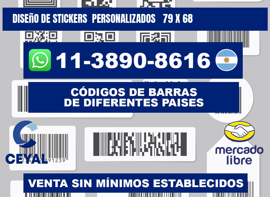 diseño de stickers personalizados 79 x 68