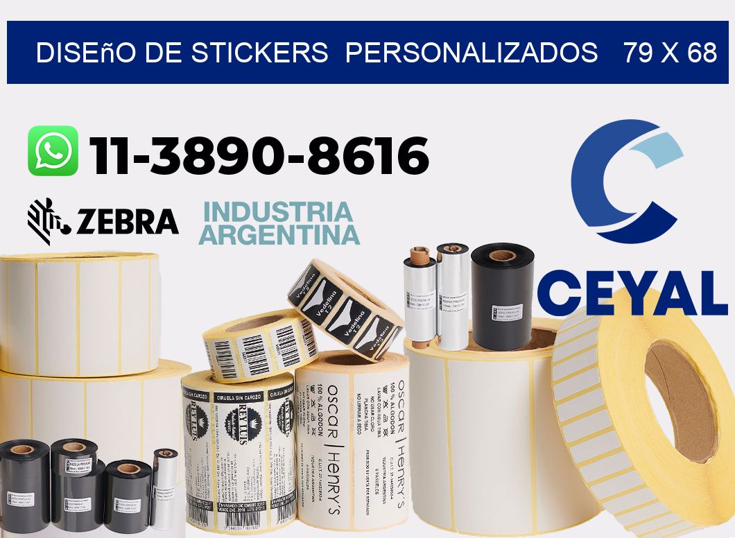 diseño de stickers personalizados 79 x 68