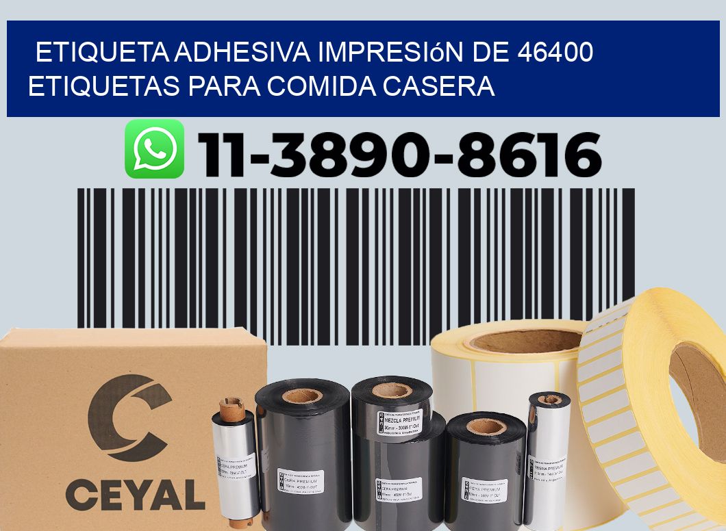 etiqueta adhesiva impresión de 46400 etiquetas para comida casera