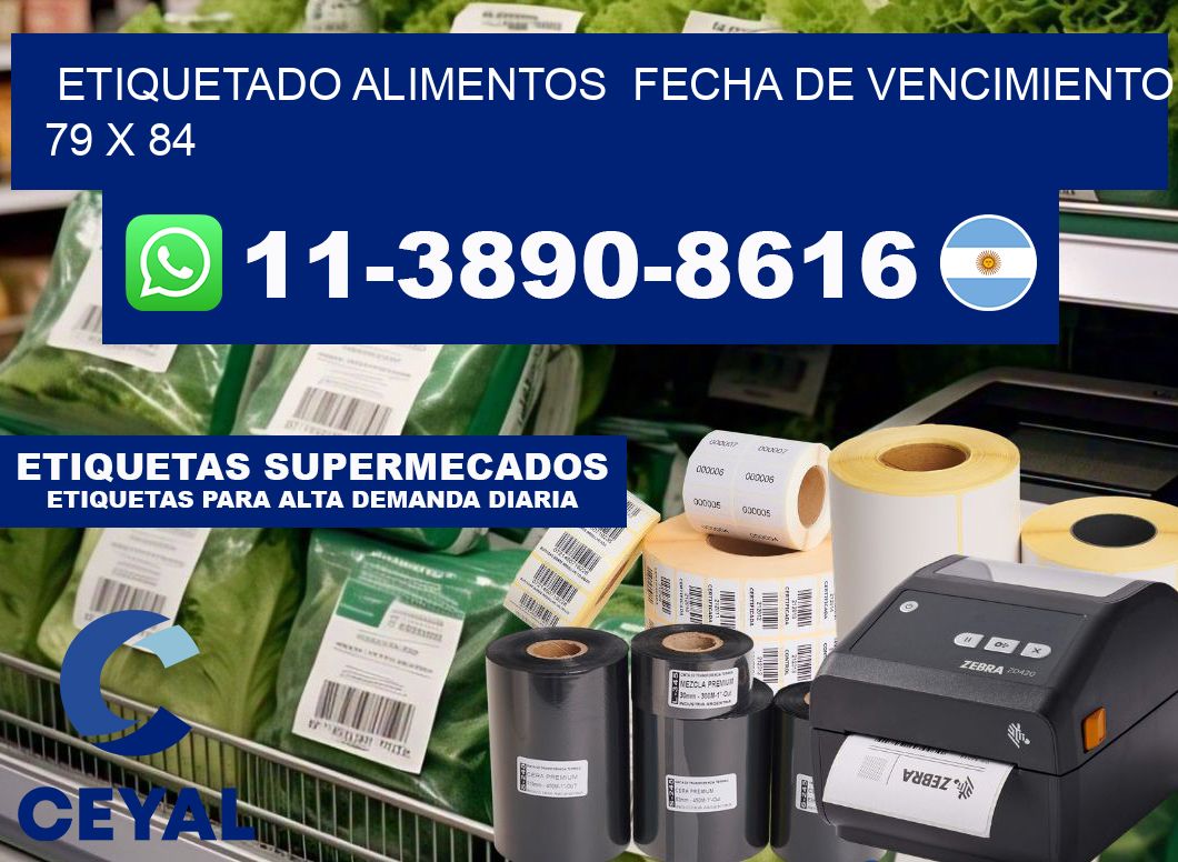 etiquetado alimentos  Fecha de vencimiento 79 x 84