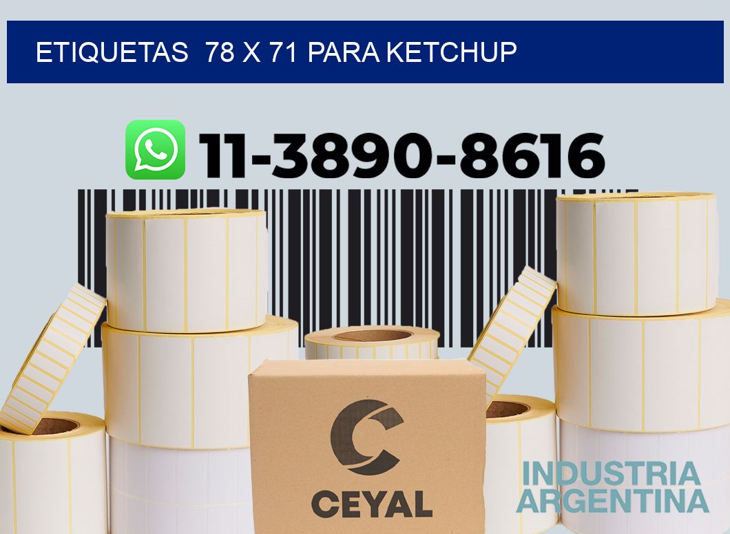 etiquetas  78 x 71 para Ketchup