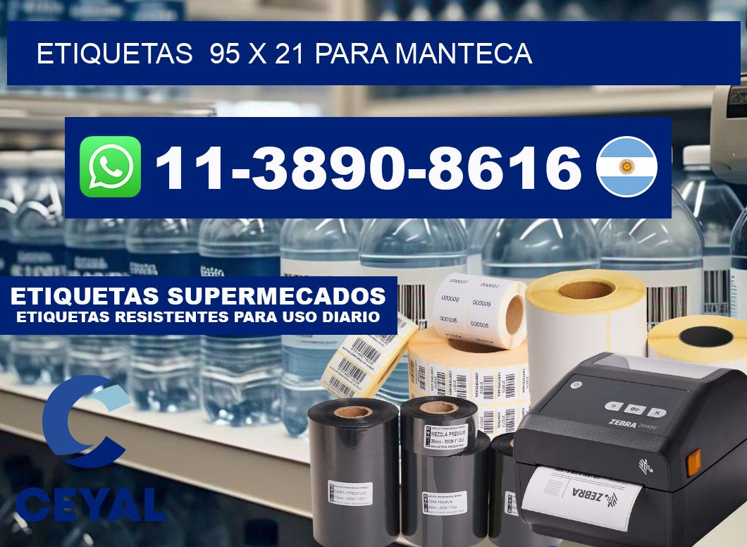 etiquetas 95 x 21 para Manteca