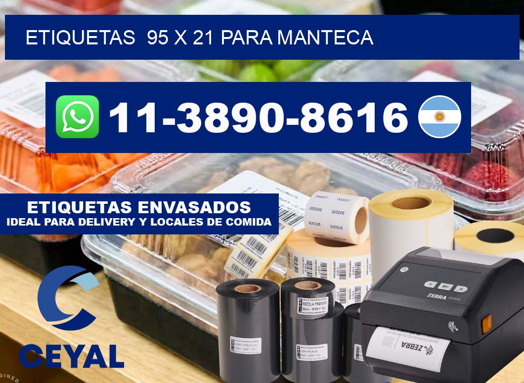etiquetas 95 x 21 para Manteca