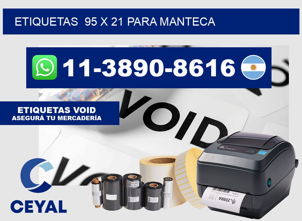 etiquetas 95 x 21 para Manteca